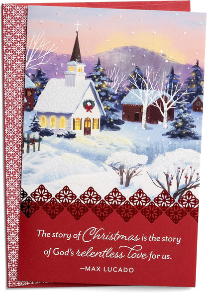 DaySpring - Max Lucado - The Story of Christmas - Christmas Village - 18 Christmas Boxed Cards and Envelopes, NCV (U1007