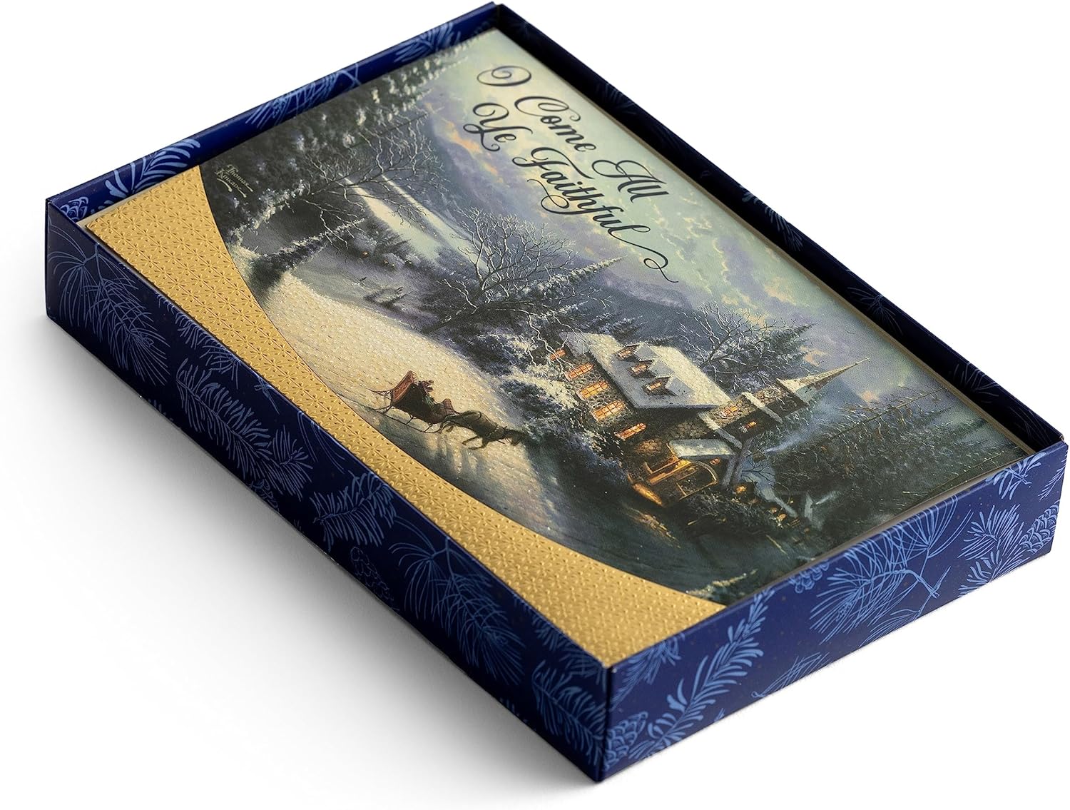 DaySpring - Thomas Kinkade - Oh Come All Ye Faithful - 18 Christmas Boxed Cards and Envelopes (U1008