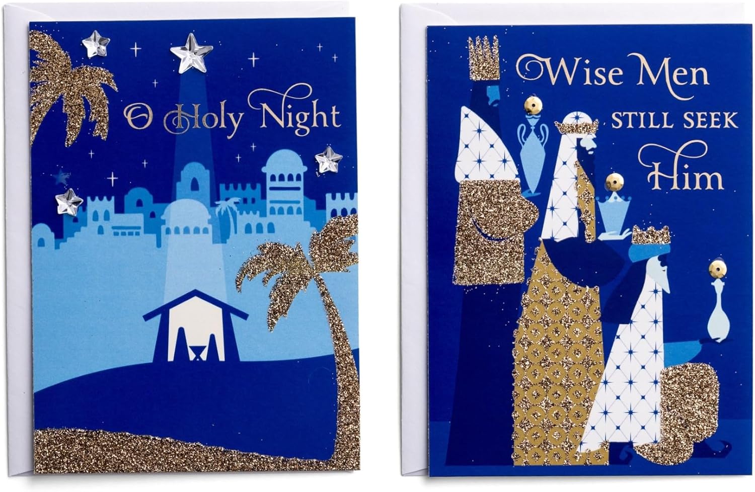 DaySpring - O Holy Night Dual Pack - 2 Design Assortment with Scripture - 24 Christmas Boxed Cards and Envelopes