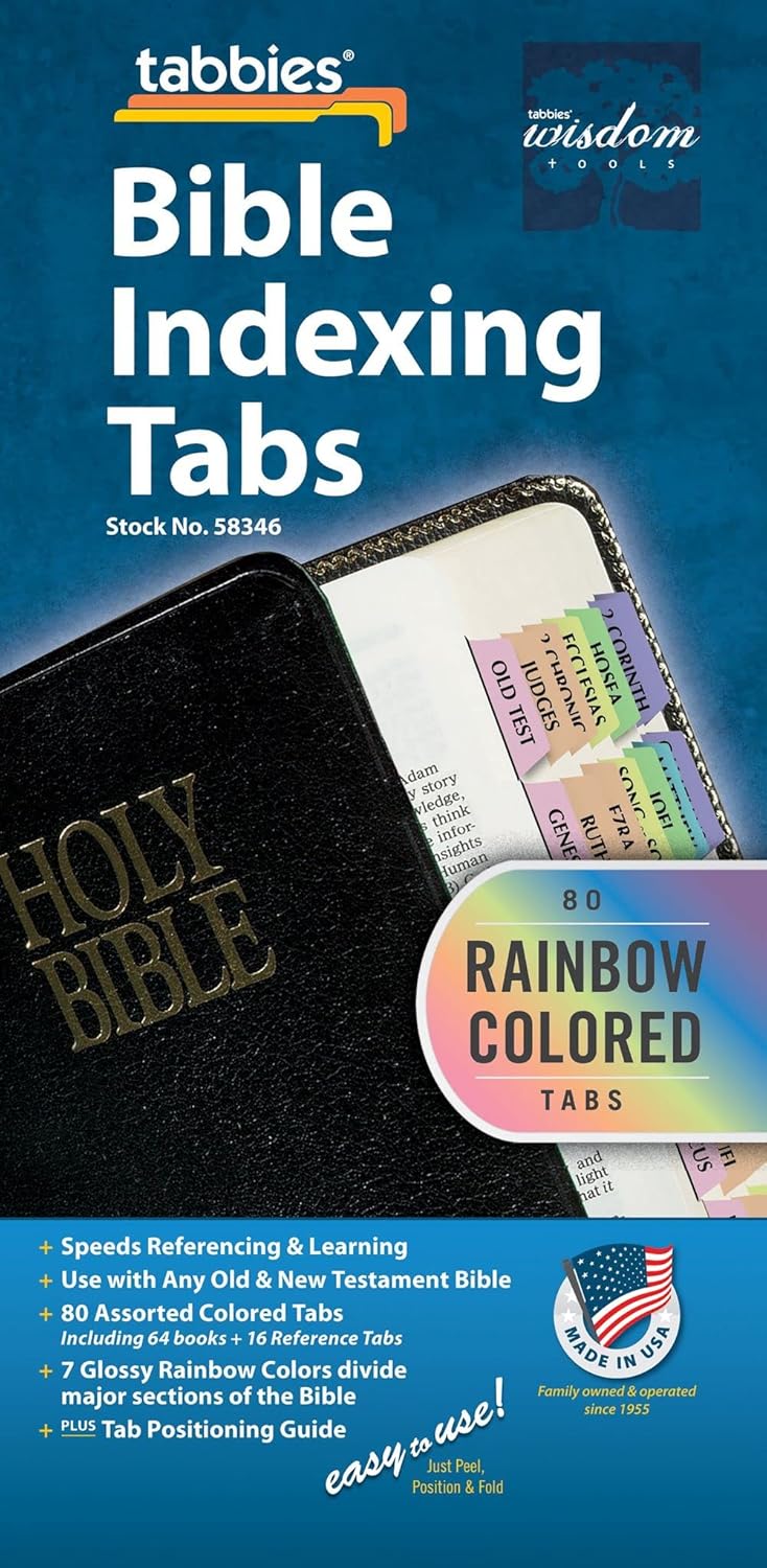 Rainbow Bible Indexing Tabs Old New Testament