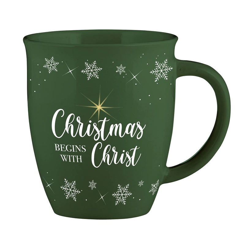Creative Brands Faithworks Collection Ceramic Coffee Mug/Cup, 12-Ounce, Christmas Begins With Christ