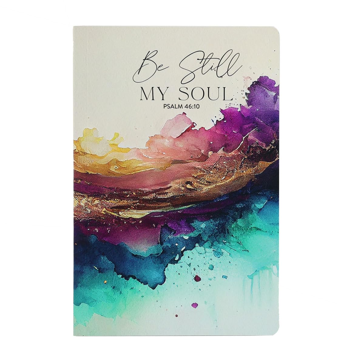 Kerusso Be Still My Soul Psalm 46:10, Multicolor 8 x 5.5 Inches Paper/Hardboard Women's Notebook Journal