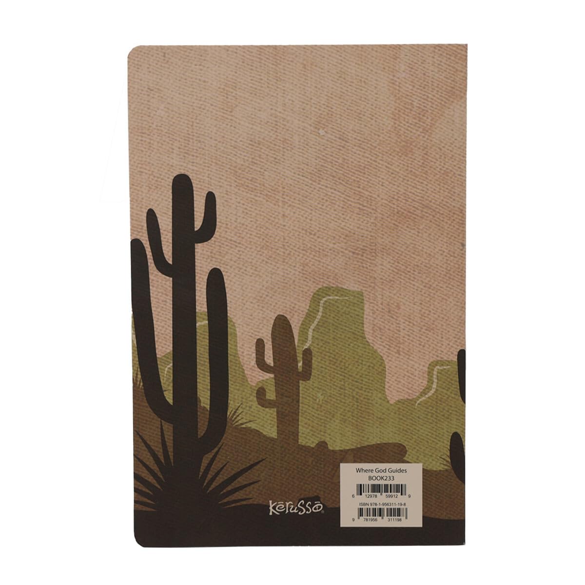 Kerusso Where God Guides He Provides Isaiah 58:11, Pink/Brown 8 x 5.5 Inches Paper/Hardboard Women's Notebook Journal