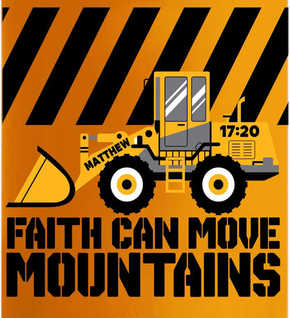 Kerusso Faith Can Move Mountains Matthew 17:20, Orange 12 Ounce Stainless Steel Travel Sports Tumbler With Built In Straw