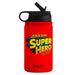 Kerusso Jesus Is My Super Hero 2 Timothy 1:9-10, Red 12 Ounce Stainless Steel Travel Sports Tumbler With Built In Straw