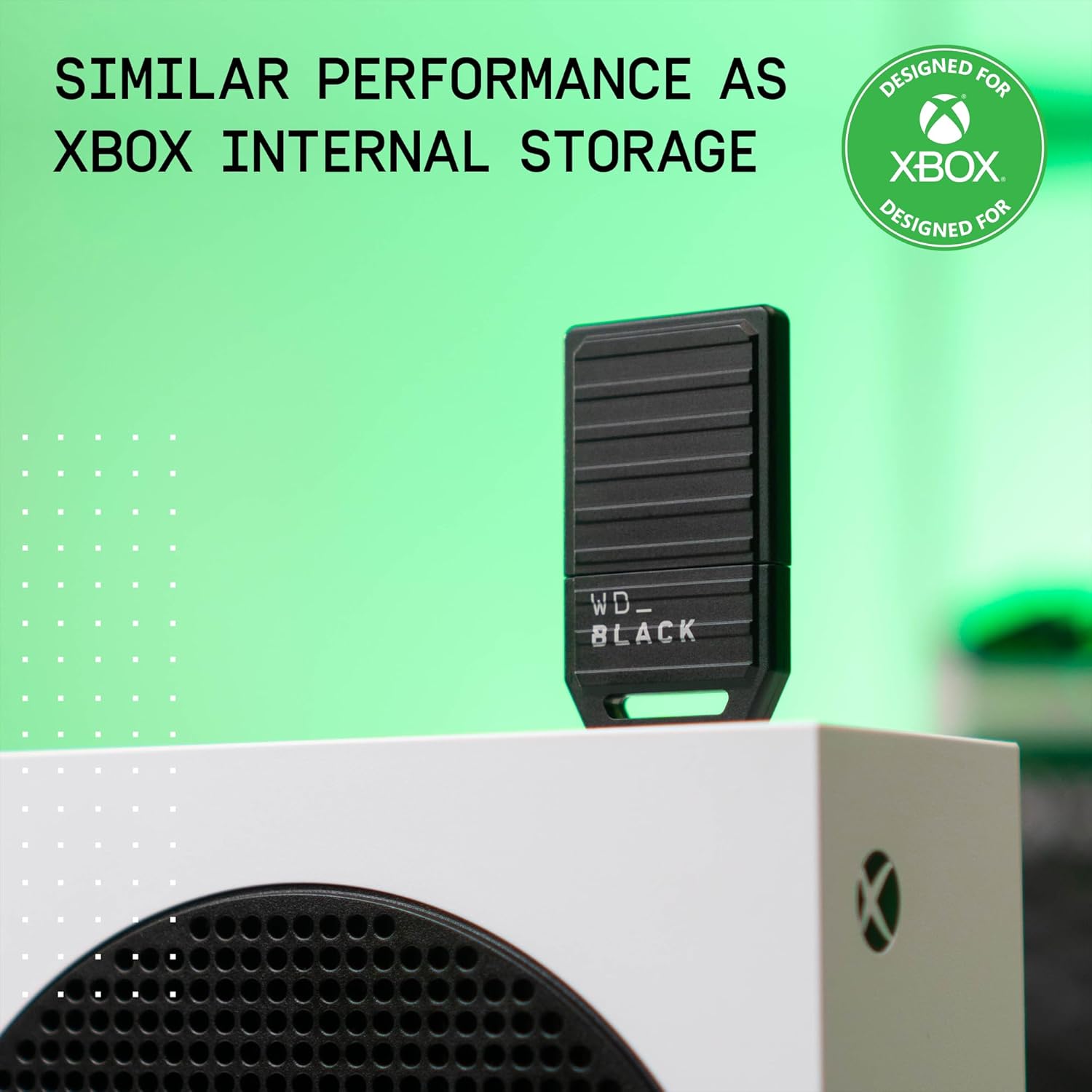 WD_BLACK C50 2TB Game drive for Xbox, Xbox storage Expansion Card, Officially Licensed for XBox, Series X|S, Plug-and-Play, Quick Resume. Xbox Velocity Architecture, Save