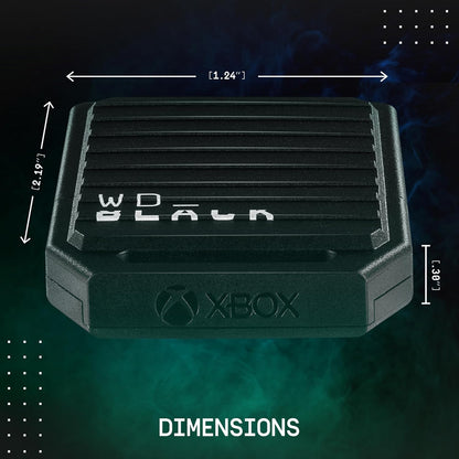 WD_BLACK C50 2TB Game drive for Xbox, Xbox storage Expansion Card, Officially Licensed for XBox, Series X|S, Plug-and-Play, Quick Resume. Xbox Velocity Architecture, Save