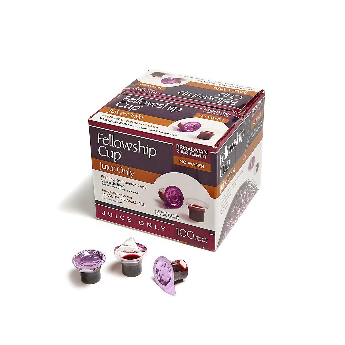 Fellowship Cup Juice Only Box- Box Of 100