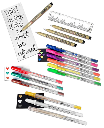 Bible Journaling 17 Piece Set - Micron/GellyRoll