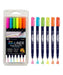 G.T. Luscombe Company, Inc. Tom Bow Bible Study High-Liner, Flexible Hard Tip, Brush Pens in Assorted Neon Pink, Blue, Green, Yellow, Orange, Red Colors for Underlining and Precise Marking
