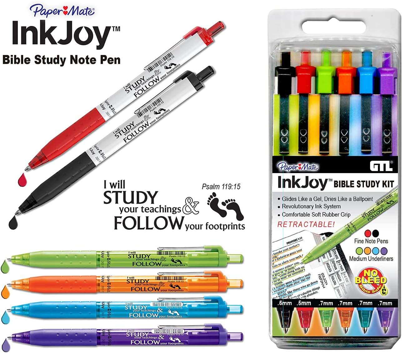 Paper: Mate Inkjoy Biblia Estudio Kit (Juego de 6