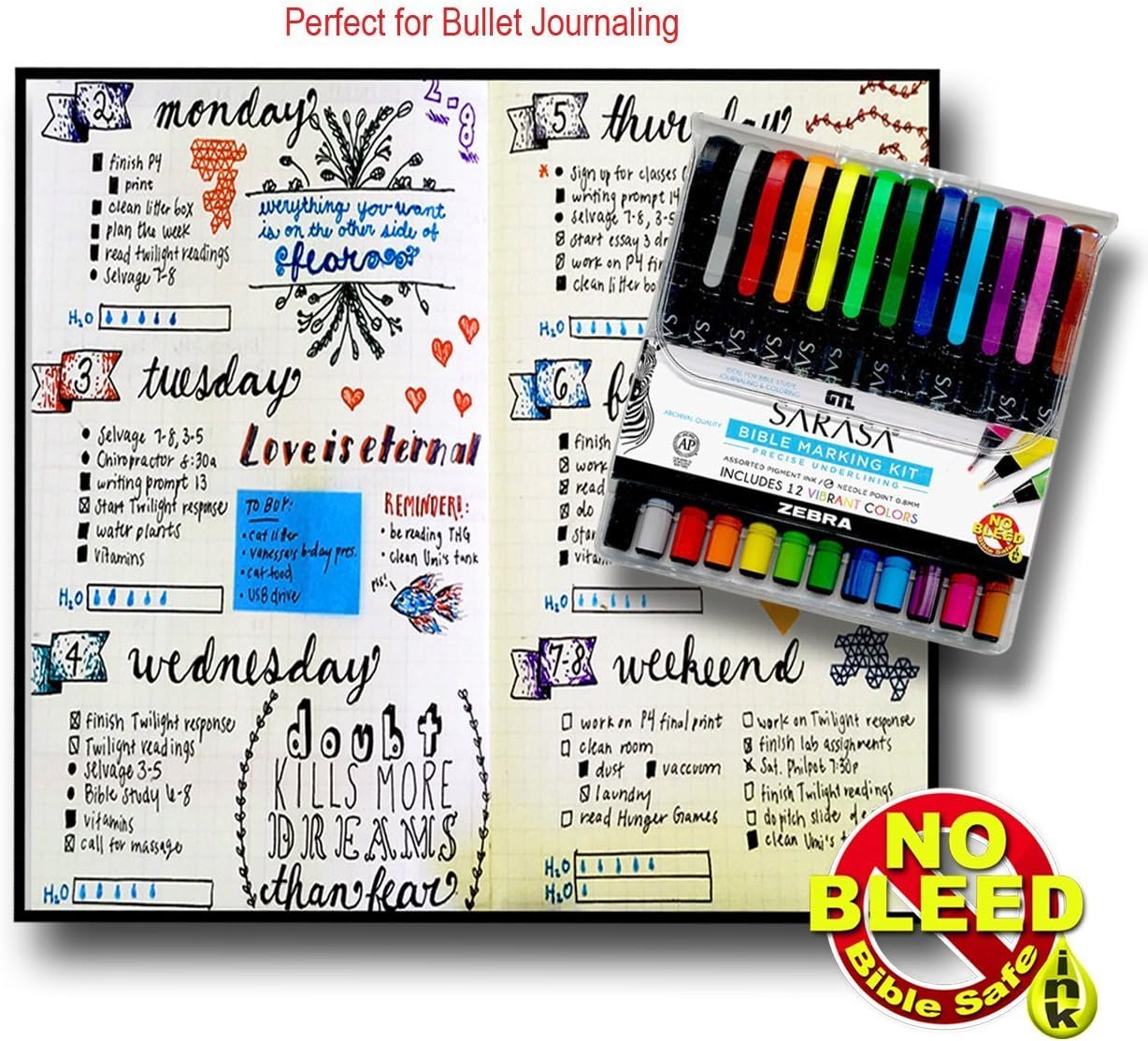 Zebra Sarasa Bible Marking Kit (12 Colours)