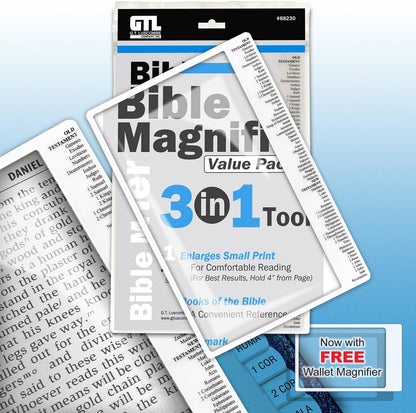Bible Magnifier 3-In-1 Value Pack