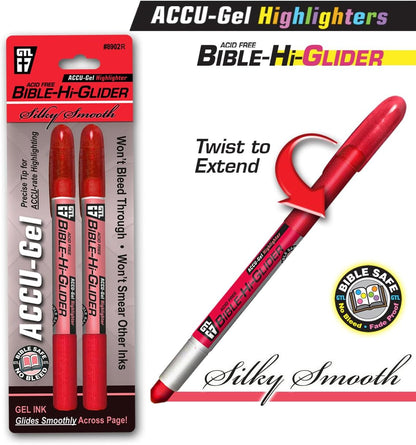 Accu-gel Bible Hi-glider (2-Pack) Red