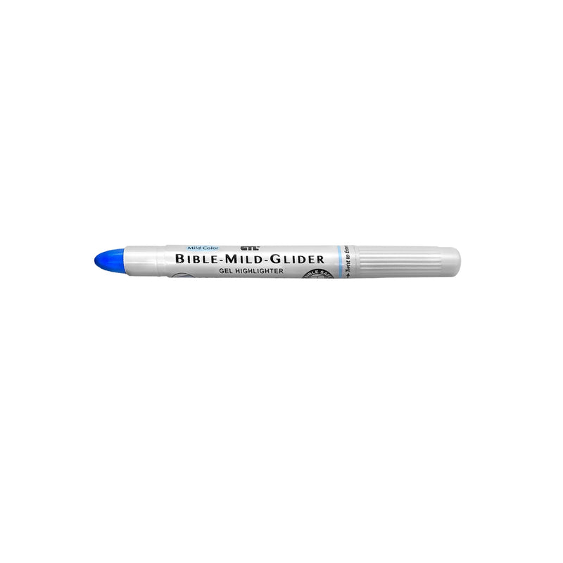 G.T. Luscombe Company, Inc. Bible Mild-Glider Gel Highlighter, Bible Study, No Bleed Solid, No Smearing or Fading, Long Lasting, Translucent Color Dry Marker, Mild Blue
