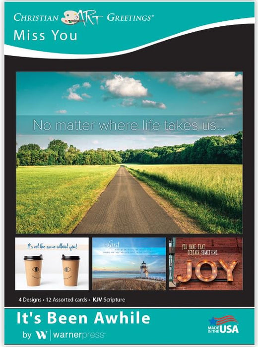 It's Been Awhile - Miss You Greeting Cards - KJV Scripture - (Box of 12