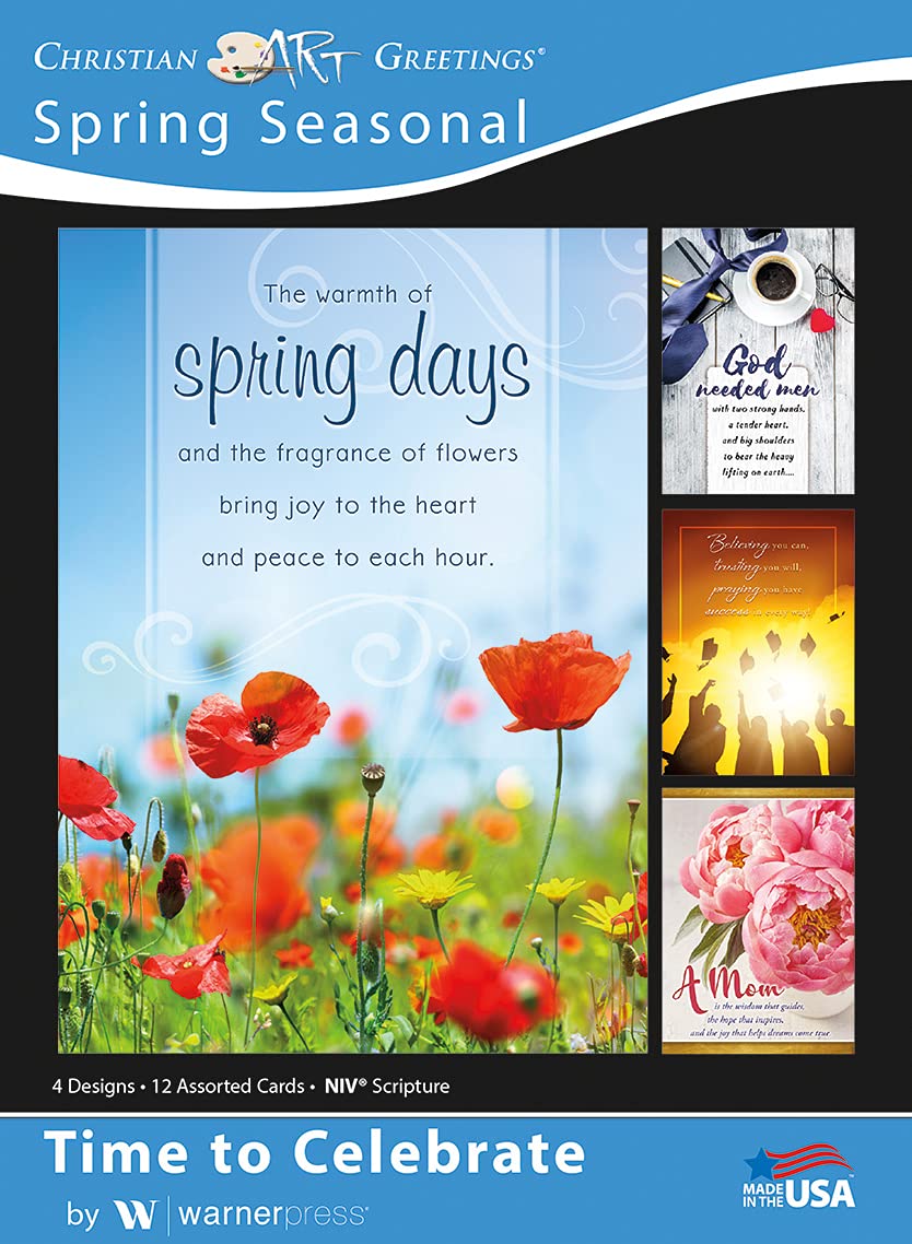 Time to Celebrate - Spring Seasonal Assortment Greeting Cards - NIV Scripture - (Box of 12