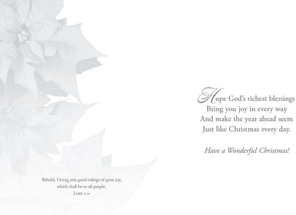Be Happy and Blessed- Assorted Boxed Greeting Cards - Christmas - KJV Scripture - (Box of 12