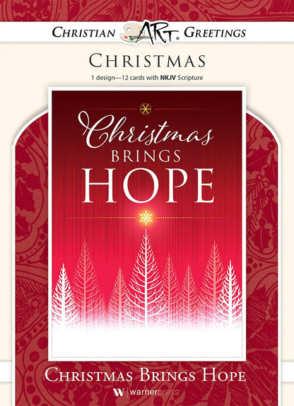 Christmas Brings Hope - Boxed Greeting Cards - Christmas - NKJV Scripture - (Box of 12