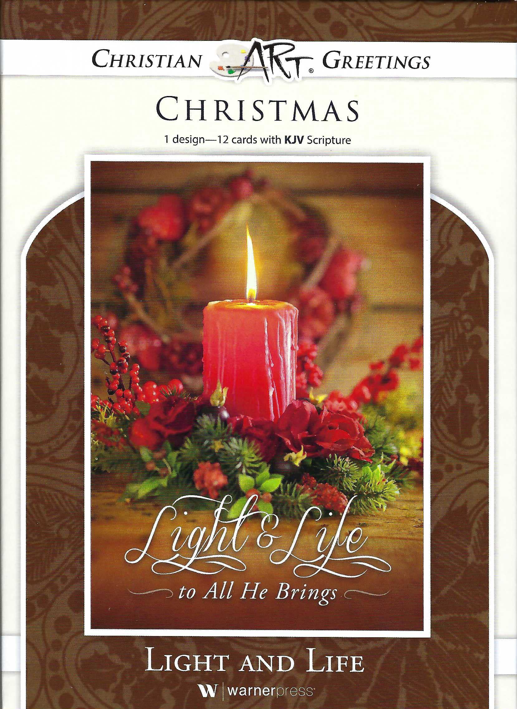 Light and Life- Boxed Greeting Cards - Christmas - KJV Scripture - (Box of 12