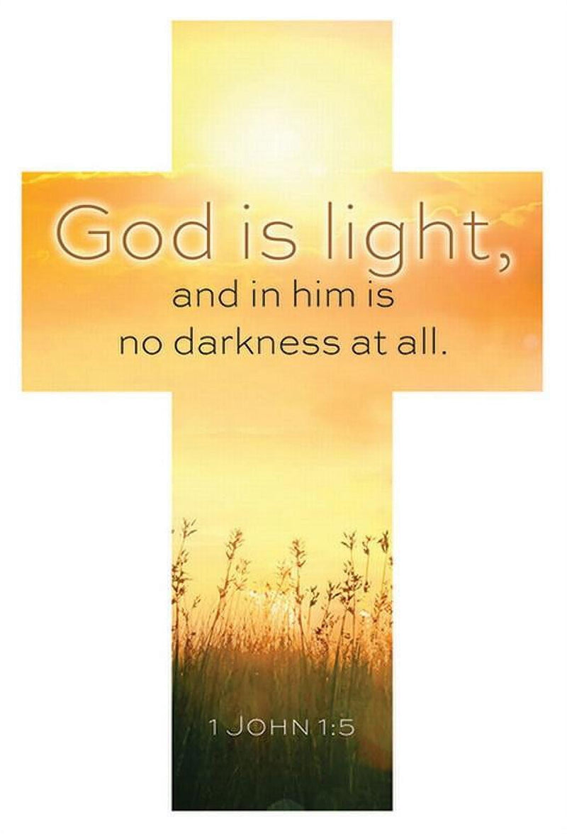 Warner Press Bookmark-God is Light and in Him is No Darkenss at All (Die-Cut Cross) (Pack of 25