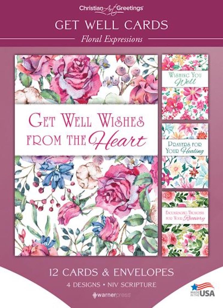 Warner Press Card-Boxed-Floral Expressions Assorted Get Well (NIV) (Box Of 12