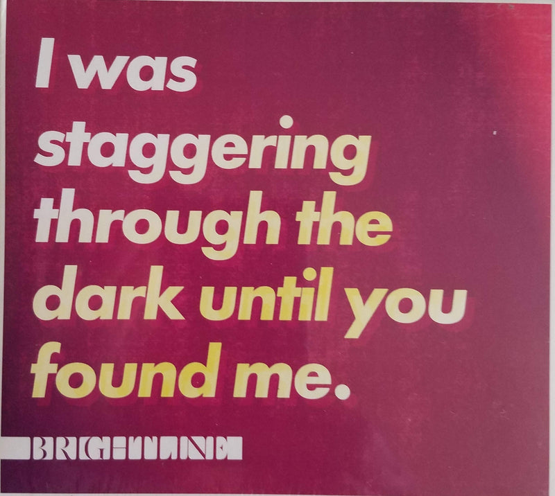 I Was Staggering Through The Dark Until You Found Me