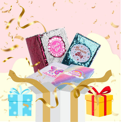 Swanson Christian Products - Reversible Sequin Fabric Cover - Writing Journal - 8.25 x 5.75 Inches - 160 Lined Pages (God's Girl