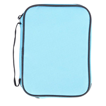Bible Cover Canvas Black/ Sky Blue, Large