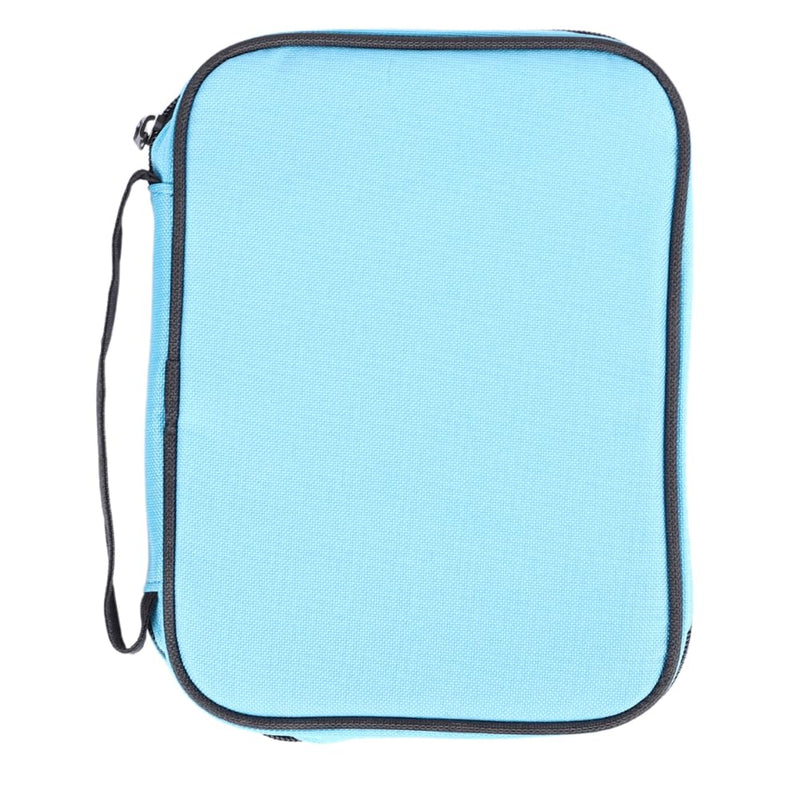 Bible Cover Canvas Black/ Sky Blue, Large