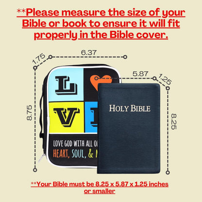 Bible Cover Love Block Canvas Medium
