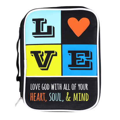 Bible Cover Love Block Canvas Medium