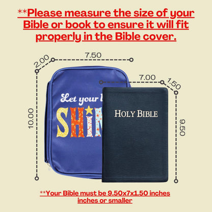 Swanson Christian Products - Bible Cover Canvas - Screen Printed Design - Shine - Large