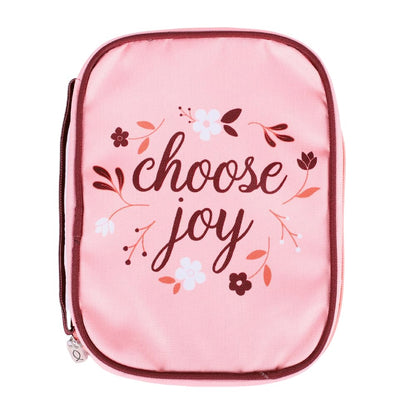 Choose Joy Medium Bible Cover | Bible Holder | Bible Bag| Bible Carrying Case | Bible Protective Case | Made in Canvas with Handle | Zipper, Pen Loop