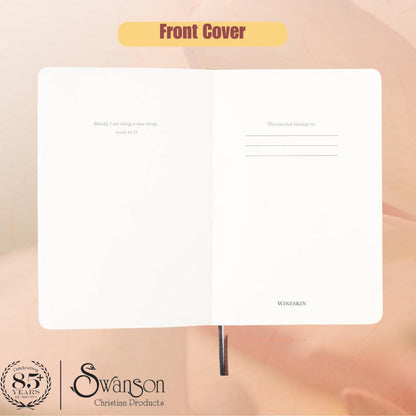 Swanson Christian Products - Brown Wineskin Leather - Hardbound Cover Journal - 420 Lined Pages - 8.3 x 5.8 Inches A5 Size - Daily Inspirational Writing Notebook for School, Business, Office, Travel
