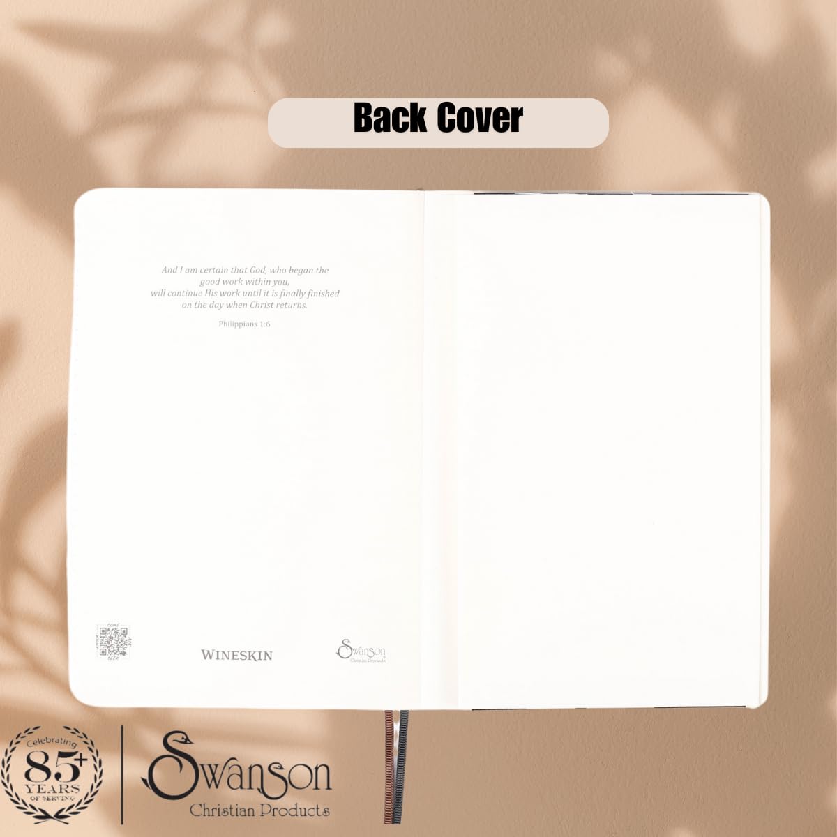 Swanson Christian Products - Grey Wineskin Leather - Hardbound Cover Journal - 420 Lined Pages - 8.3 x 5.8 Inches A5 Size - Daily Inspirational Writing Notebook for School, Business, Office, Travel