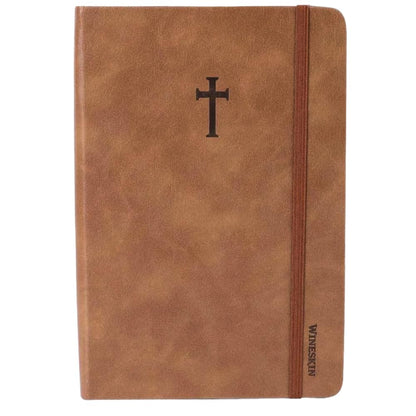 Swanson Christian Products Brown Wineskin Journal | Faux Leather Notebook | A5 Softcover Notebook | 196 College Ruled Pages | Daily Journal for Writing Work Notebook Note-Taking