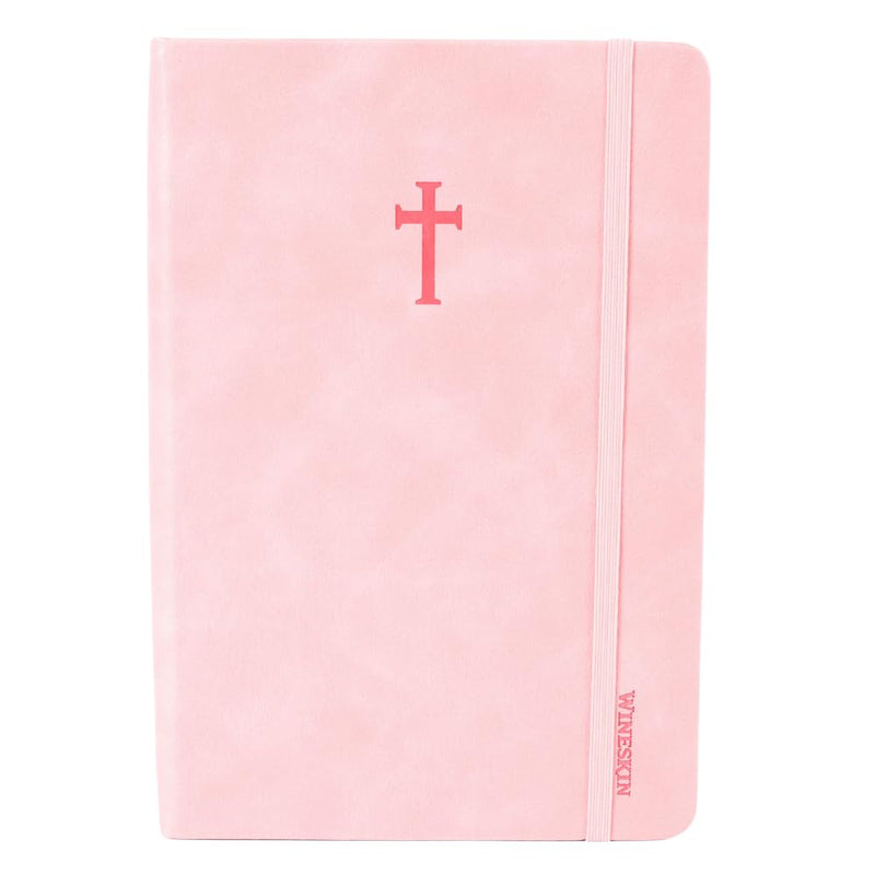 Swanson Christian Products - Rose Wineskin Leather - Hardbound Cover Journal - 420 Lined Pages - 8.3 x 5.8 Inches A5 Size - Daily Inspirational Writing Notebook for School, Business, Office, Travel