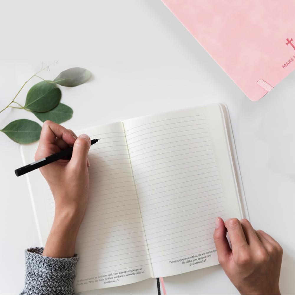 Swanson Christian Products - Rose Wineskin Leather - Hardbound Cover Journal - 420 Lined Pages - 8.3 x 5.8 Inches A5 Size - Daily Inspirational Writing Notebook for School, Business, Office, Travel