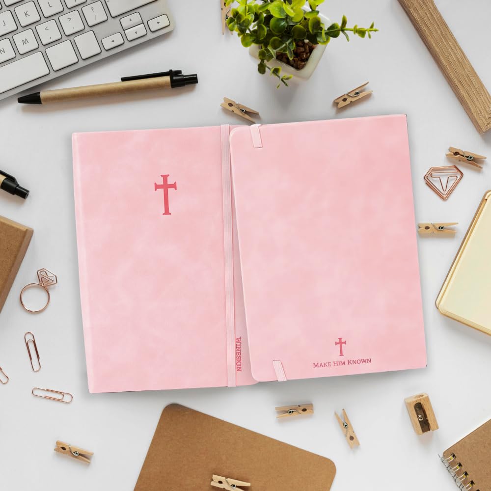 Swanson Christian Products - Rose Wineskin Leather - Hardbound Cover Journal - 420 Lined Pages - 8.3 x 5.8 Inches A5 Size - Daily Inspirational Writing Notebook for School, Business, Office, Travel