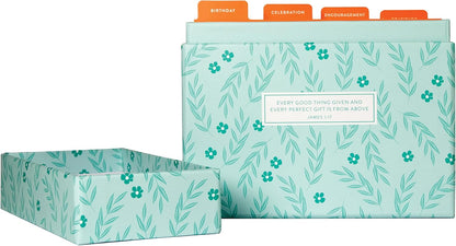Bella Paper Bouquet of Blessings All Occasion Greeting Card Set—20 Cards and lined Envelopes with Card Organizer Box —Birthday Cards, Celebration Cards, Encouragement Cards, Gratitude Cards, 4.25" x