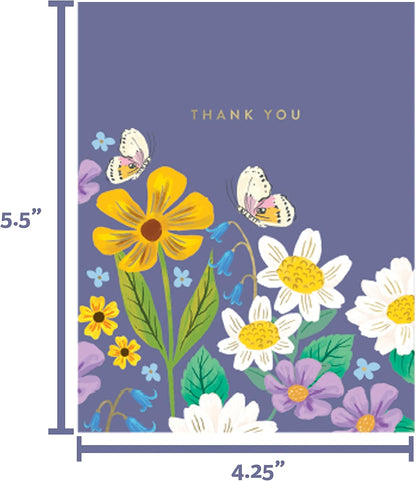 Bella Paper Bouquet of Blessings All Occasion Greeting Card Set—20 Cards and lined Envelopes with Card Organizer Box —Birthday Cards, Celebration Cards, Encouragement Cards, Gratitude Cards, 4.25" x