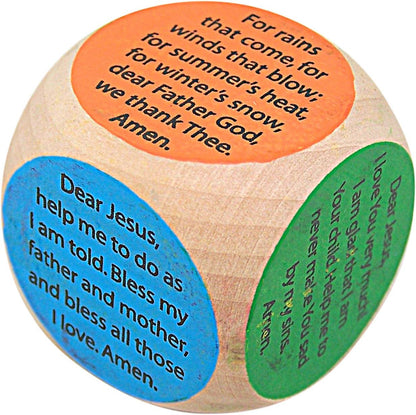 Religious Children's Colorful Prayer Cube, 1 1/2 Inch