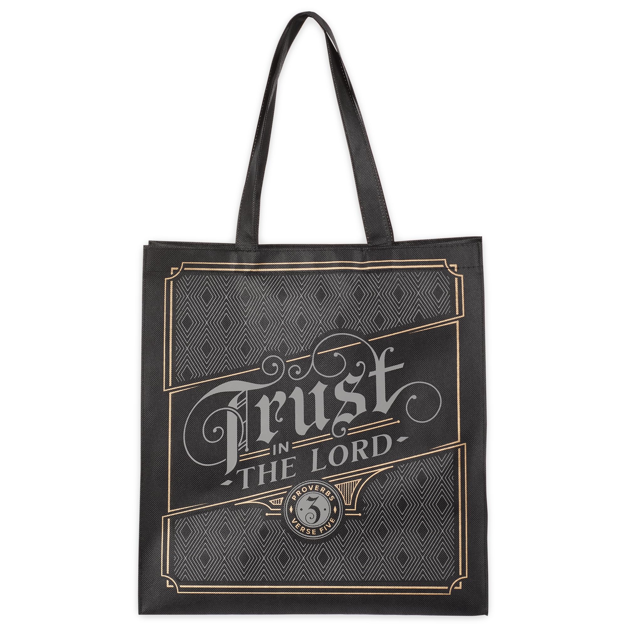 Christian Art Gifts Large Reusable Shopping Tote Bags for Women & Men, Inspirational Scripture, Sturdy Handles, Multicolor