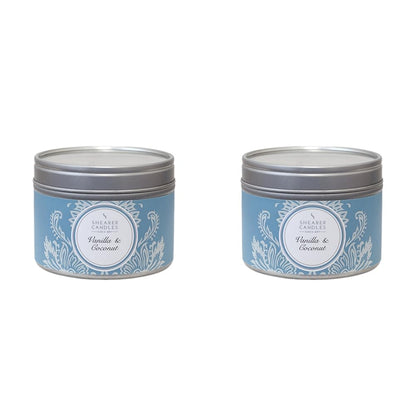 Vanilla & Coconut Silver Tin Candle