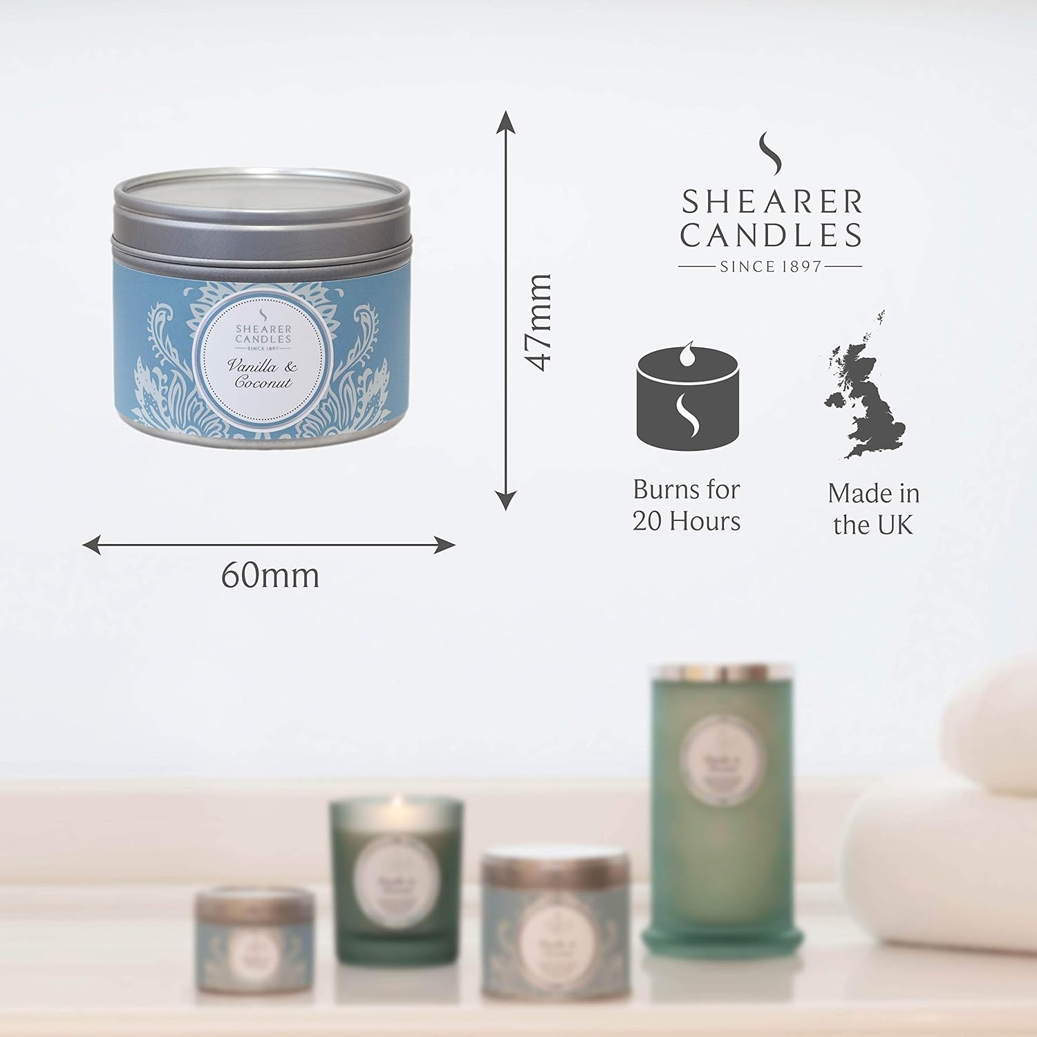Vanilla & Coconut Silver Tin Candle