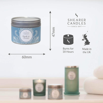 Vanilla & Coconut Silver Tin Candle