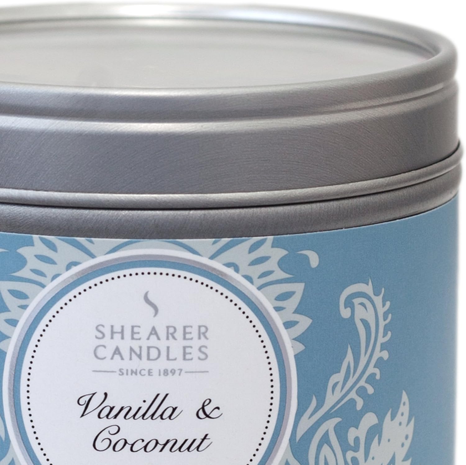 Vanilla & Coconut Silver Tin Candle