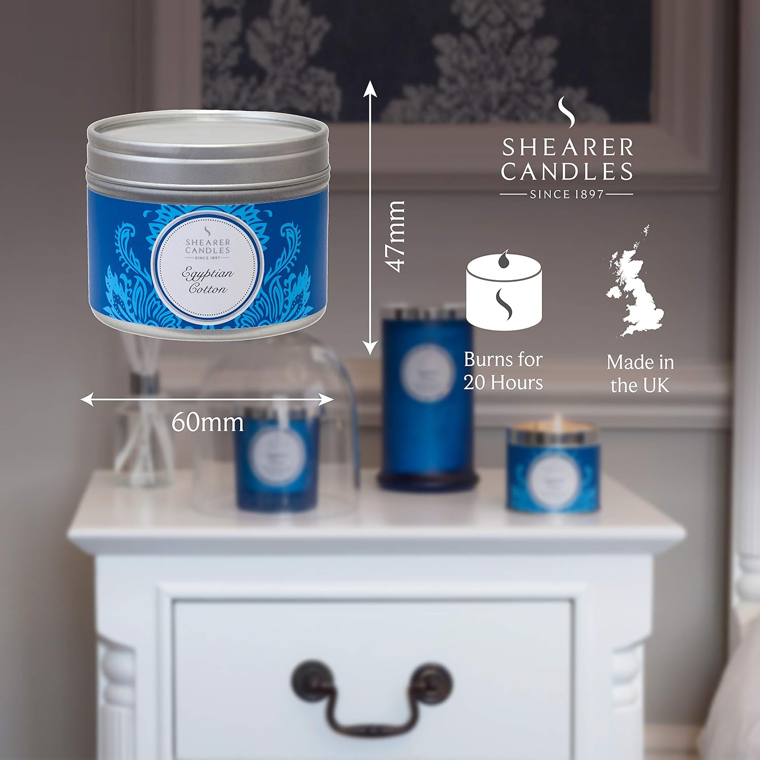 Egyptian Cotton Scented Candle in a Tin