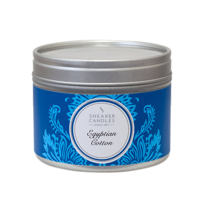 Egyptian Cotton Scented Candle in a Tin